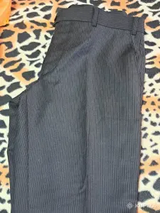 Брюки мужские черные в тонкую полоску, р.50-52, новые, импортные