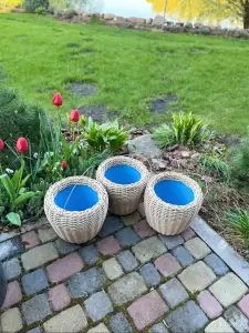 Короба,  кашпо из ротанга