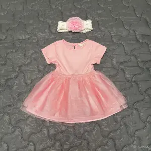 Нарядное платье с повязкой для девочки 1-2 лет