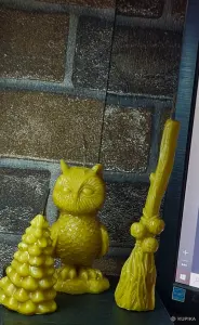 Свечи восковые Совушка, метла, ёлочка