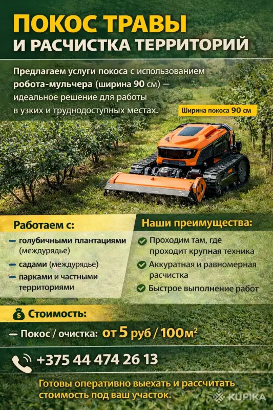 Покос травы и расчистка территорий