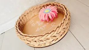 Поднос плетеный