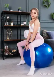 Фитбол мяч для фитнеса 65 см до 140 кг синий