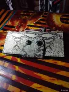 женский набор.клатч и ключница.\бутиковая кожа питона из сша\.гарантия.