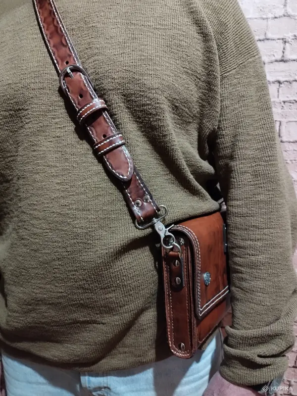 мужская сумочка под всякую всячину.кожа гарантия.