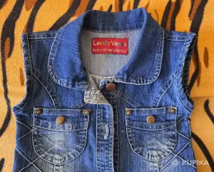 Сарафан синий джинсовый на 5-6лет (р.110-116) на девочку, б.у, как новый