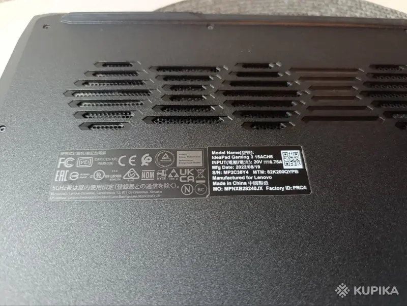 Игровой ноутбук Lenovo IdeaPad Gaming 3 15ACH6 - Вся Беларусь - 249859 - Доска объявлений Kupika.by - Фото 6