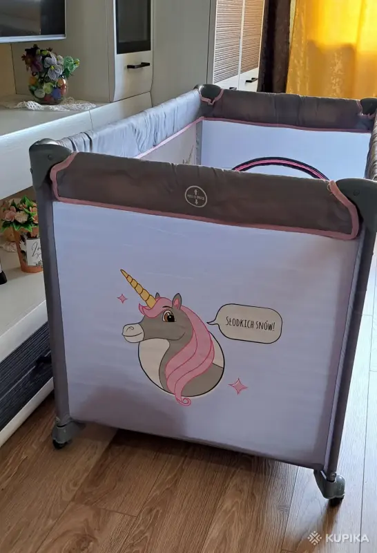 Манеж-кровать Caretero для сна и игры, рисунок Единорожки, состояние отличное - Вся Беларусь - 249462 - Доска объявлений Kupika.by - Фото 3