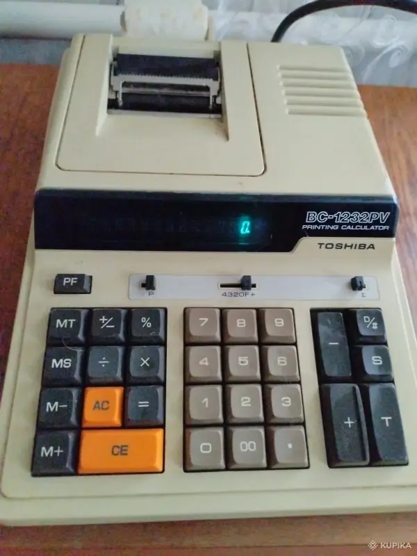 Винтажный калькулятор Toshiba - 1232