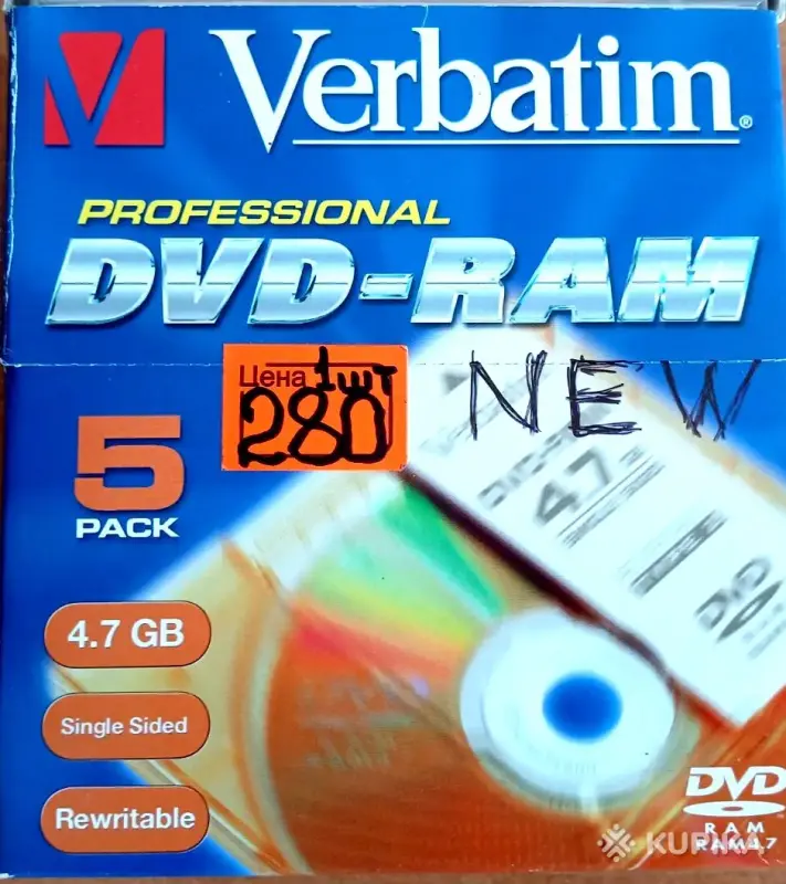 Другие компьютерные товары - НОВЫЕ диски Verbatim DVD-RAM (Япония) 4,7 GB, Box Jewel - Вся Беларусь - Фото 2 НОВЫЕ диски Verbatim DVD-RAM (Япония) 4,7 GB, Box Jewel - Вся Беларусь - 249570 - Доска объявлений Kupika.by - Фото 2