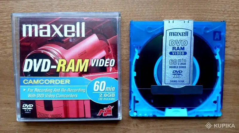 Картридж с диском Maxell Mini DVD-RAM VIDEO 60 Minute 2.8 GB (б/у)