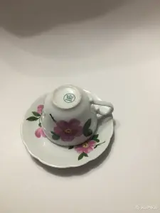 Кружка с блюдцем винтажная KAHLA