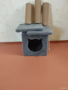Домик,когтеточка,лежанка.