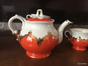 Сервиз. Новый. КРАСНЫЙ БУТОН