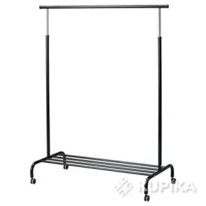 Вешалка-стойка напольная IKEA RIGGA (на колесиках),серая