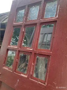 Дверь двойная деревянная, б.у для дома