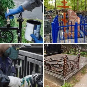 Уборка могил и уход за захоронениями в Минске (Фотоотчет)
