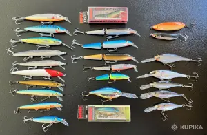 воблеры RAPALA + спиннинг + коробка