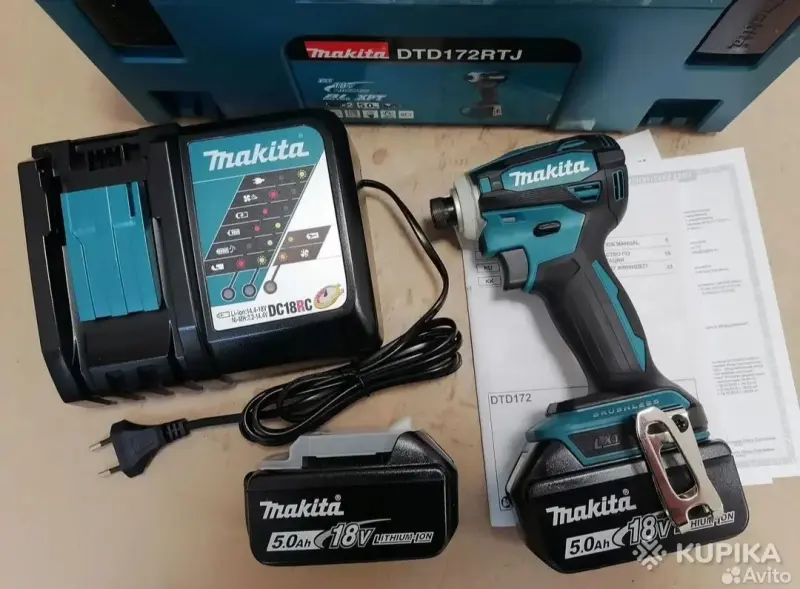 Аккумуляторный винтовёрт Makita dtd 172rtj комплект.