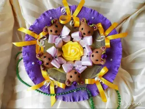 Букет из мягких мишек