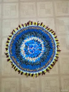 Коврик вязаный