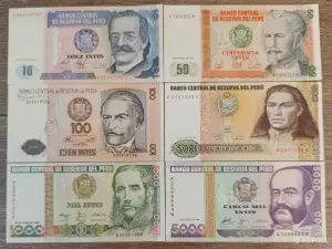 Набор банкнот Перу 1987-1988 8 штук UNC