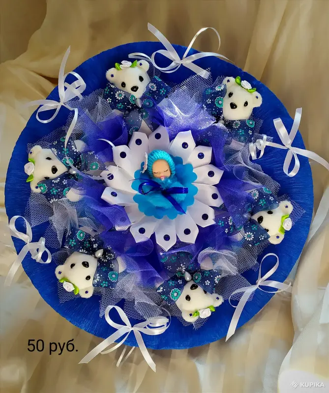Мишки в букете
