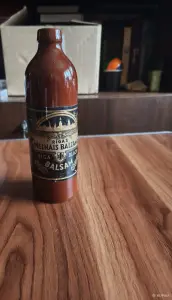 Бутылка пустая керамическая от бальзама