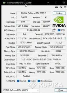 Видеокарта Palit GeForce RTX 3090Ti 24GB GameRock