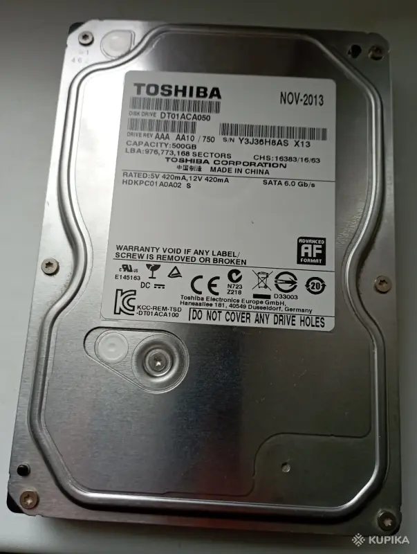 500Гб Toshiba SATA III 6 Гбит/с