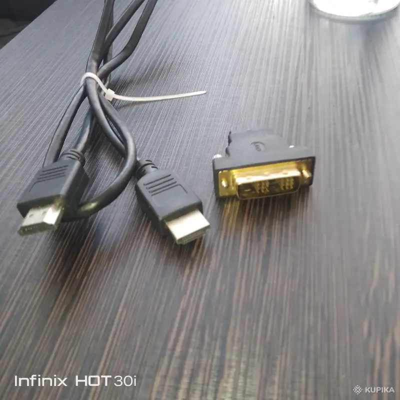 Кабель HDMI 1,0 м. Новый, с переходником DVI-D - HDMI