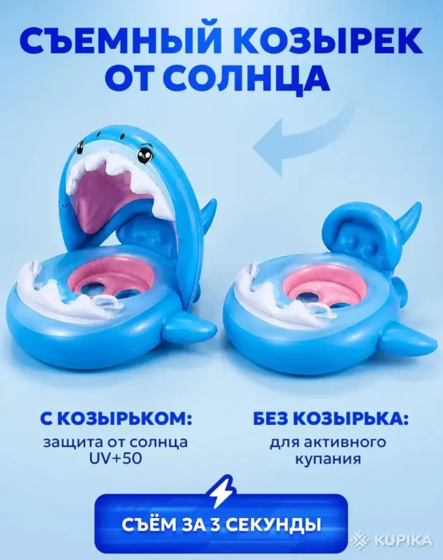 Круг надувной детский 1-5 лет с навесом от солнца - Вся Беларусь - 255908 - Доска объявлений Kupika.by - Фото 2
