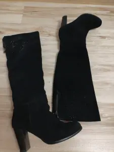 Сапоги натуральный замш