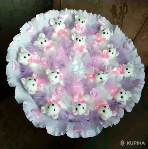 Букет из мягких мишек