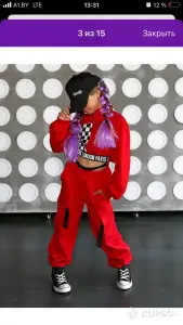 Костюм красный k-pop