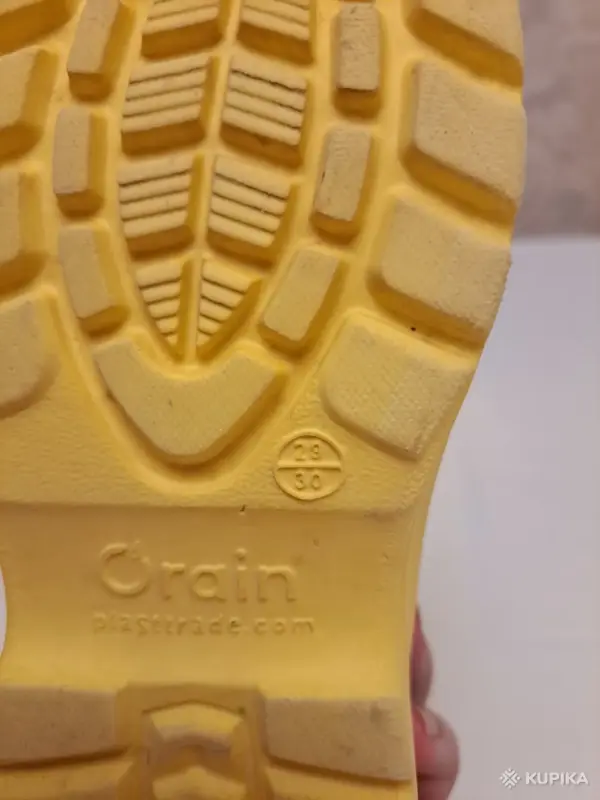 Сапожки желтые Orain из ПВХ, р.29-30, б.у как новые, РБ - Вся Беларусь - 260248 - Доска объявлений Kupika.by - Фото 3