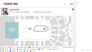 Продам 1 билет на танцпол на Диму Билана 14.11.26 года в Минск - Арене