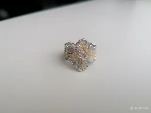 Кольцо Винтаж листья. Размер 18. Унисекс.