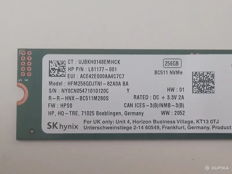 SSD и HDD жесткие диски - SSD M.2 SK Hynix BC511 256GB HFM256GDJTNI-82A0A - Вся Беларусь - Фото 2 SSD M.2 SK Hynix BC511 256GB HFM256GDJTNI-82A0A - Вся Беларусь - 258228 - Доска объявлений Kupika.by - Фото 2