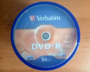 DVD-R диск Verbatim 4.7Gb 16x (50 шт) в упаковке