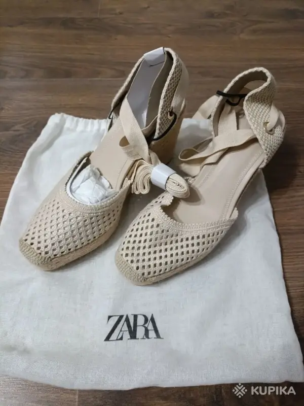 Эспадрильи Zara кроше на танкетке (размер 38)