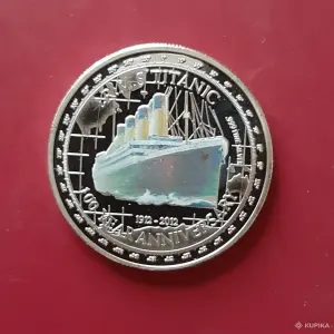 Памятная монета (монетовидный жетон). Тувалу. 2012 год. "100 лет гибели Титаника" Unusual.