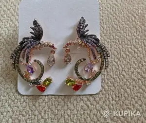 Серьги "Фениксы". 2,8 х 2,4 см