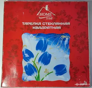 Квадратная стеклянная тарелка