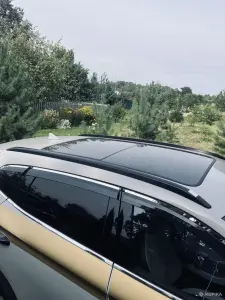 Накладки на рейлинги (антихром) для BYD Song Plus 2019-2026 — черные ABS пластик, на 3M скотч