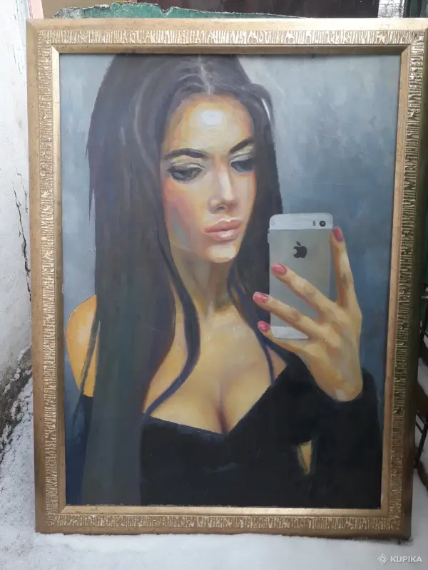 Картина маслом "Селфи"