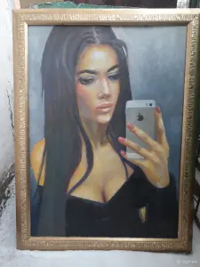 Картина маслом "Селфи"