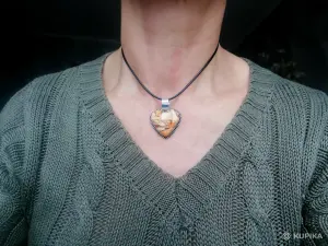 Кулон Сердце с муакаитом.