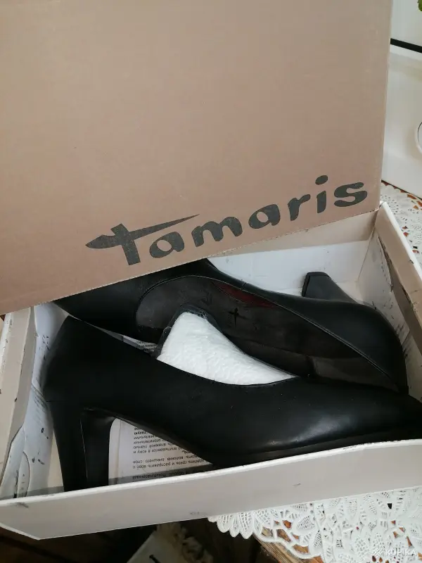 Tamaris кожа 40 туфли
