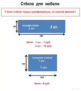 Стёкла для мебели